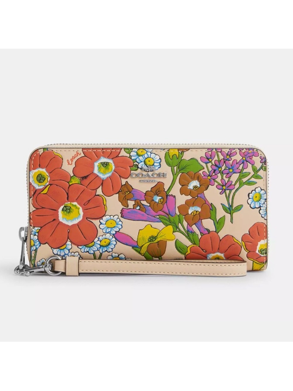 New Coach accordion floral long wallet - Picture 1 of 7